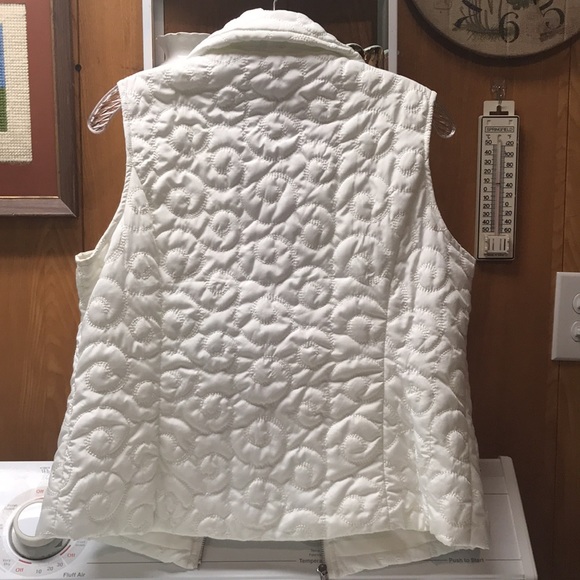 Christopher & Banks Ivory Quilted Zipper Vest P/S - Picture 8 of 12